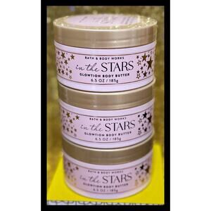 Bath & Body Works In the Stars 6.5oz Glowtion Whipped Body Butter Cream x3